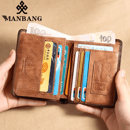ManBang™ Leather Wallet with RFID Anti-Theft System (Last Units Available)