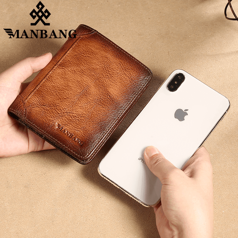 ManBang™ Leather Wallet with RFID Anti-Theft System (Last Units Available)