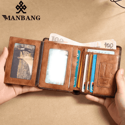 ManBang™ Leather Wallet with RFID Anti-Theft System (Last Units Available)