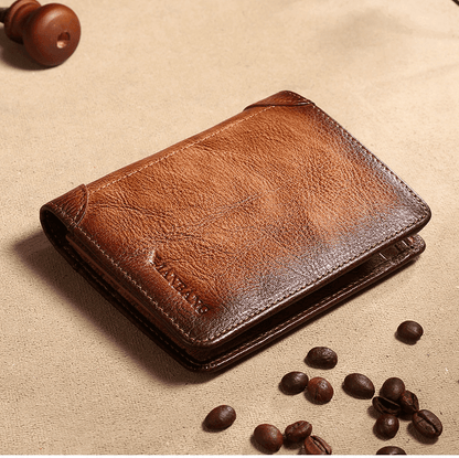 ManBang™ Leather Wallet with RFID Anti-Theft System (Last Units Available)