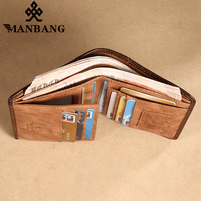 ManBang™ Leather Wallet with RFID Anti-Theft System (Last Units Available)